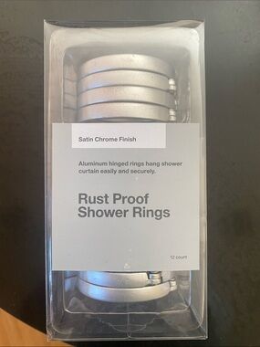 Target Satin Chrome Finish Rust Proof Shower Rings - Silver